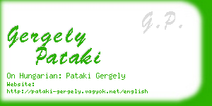 gergely pataki business card